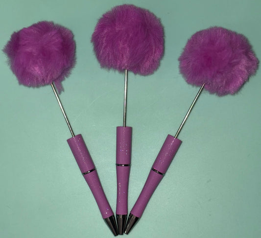 Beadable Pom Pom Pens