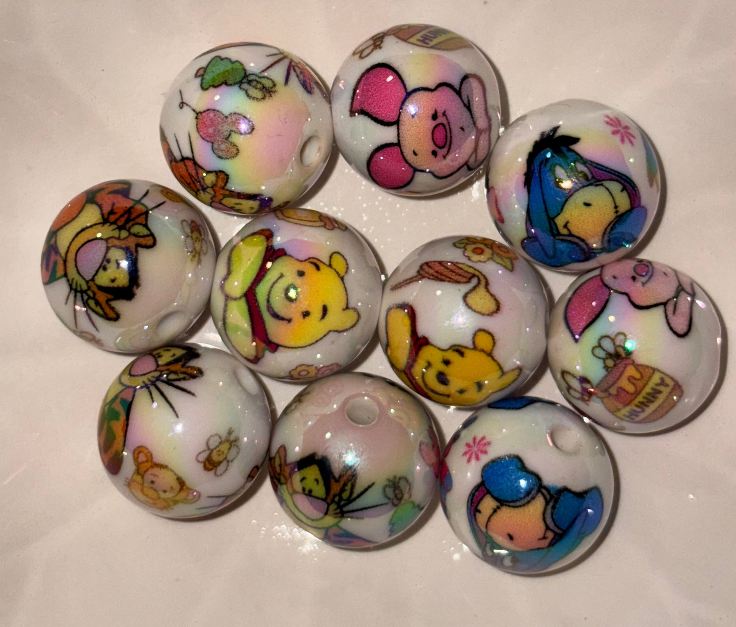 16mm Winnie The Pooh Character Beads