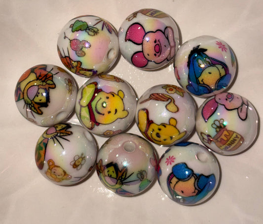 16mm Winnie The Pooh Character Beads